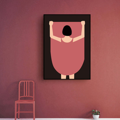 Vivolux | Undressed People Leinwand Wandkunst Pastellfarbe Skandinavisches Gemälde für das Wohnzimmer