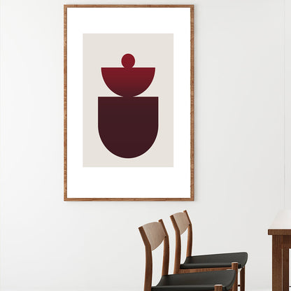 Vivolux | Leinwand Texturiertes Kunstdruck Skandinavische Illustrationen Geometrische Wanddekoration für Esszimmer