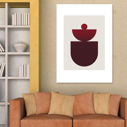 Vivolux | Leinwand Texturiertes Kunstdruck Skandinavische Illustrationen Geometrische Wanddekoration für Esszimmer