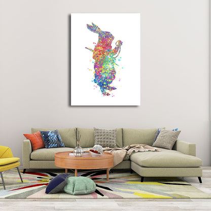 Vivolux | Kids Style Tänzer Leinwandkunst Mehrfarbige Texturierte Wanddekoration für das Wohnzimmer