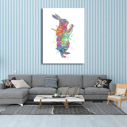 Vivolux | Kids Style Tänzer Leinwandkunst Mehrfarbige Texturierte Wanddekoration für das Wohnzimmer