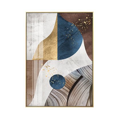 Vivolux | Geometry Leinwanddruck für das Wohnzimmer Abstrakte Wandkunst in dunkler Farbe, Texturiert