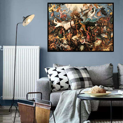 Vivolux | Brown Religion Canvas Bruegel Fall of the Rebel Angels Traditionelles Texturiertes Wandkunst