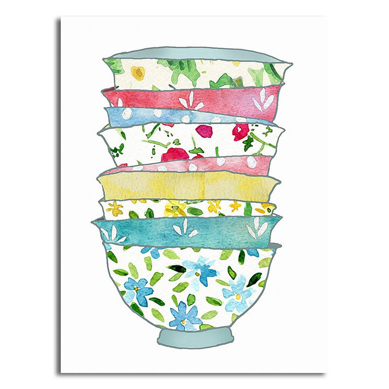 Vivolux | Blaue Utensilien Leinwandkunst Küchenware Nordic Texturierte Wanddekoration für das Esszimmer