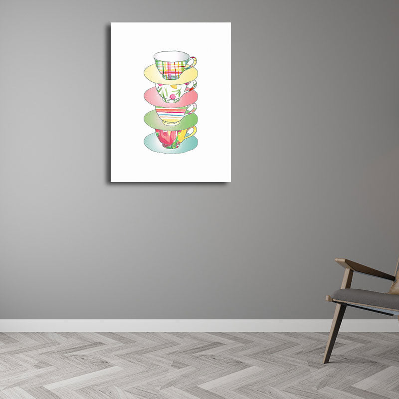 Vivolux | Blaue Utensilien Leinwandkunst Küchenware Nordic Texturierte Wanddekoration für das Esszimmer