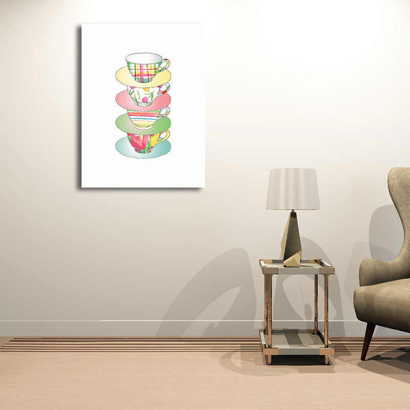 Vivolux | Blaue Utensilien Leinwandkunst Küchenware Nordic Texturierte Wanddekoration für das Esszimmer