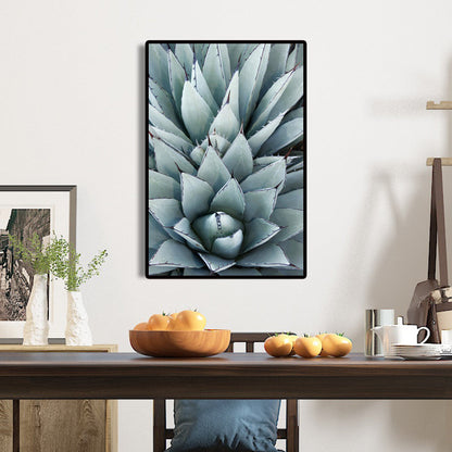 Vivolux | Modern Botanic Aloe Vera Leinwanddruck Pastellfarbe Strukturiert Wandkunst für Raum