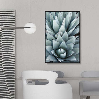 Vivolux | Modern Botanic Aloe Vera Leinwanddruck Pastellfarbe Strukturiert Wandkunst für Raum
