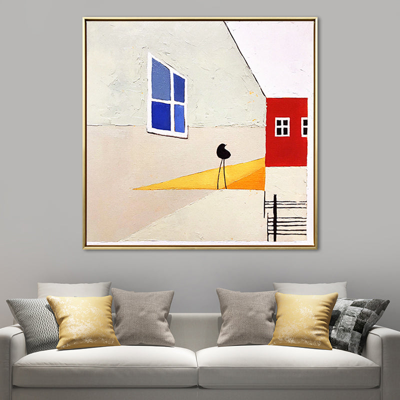 Vivolux | Zeitgenössischer Stil Geometrisches Muster Kunst in sanften Farben Texturierte Wanddekoration für Badezimmer