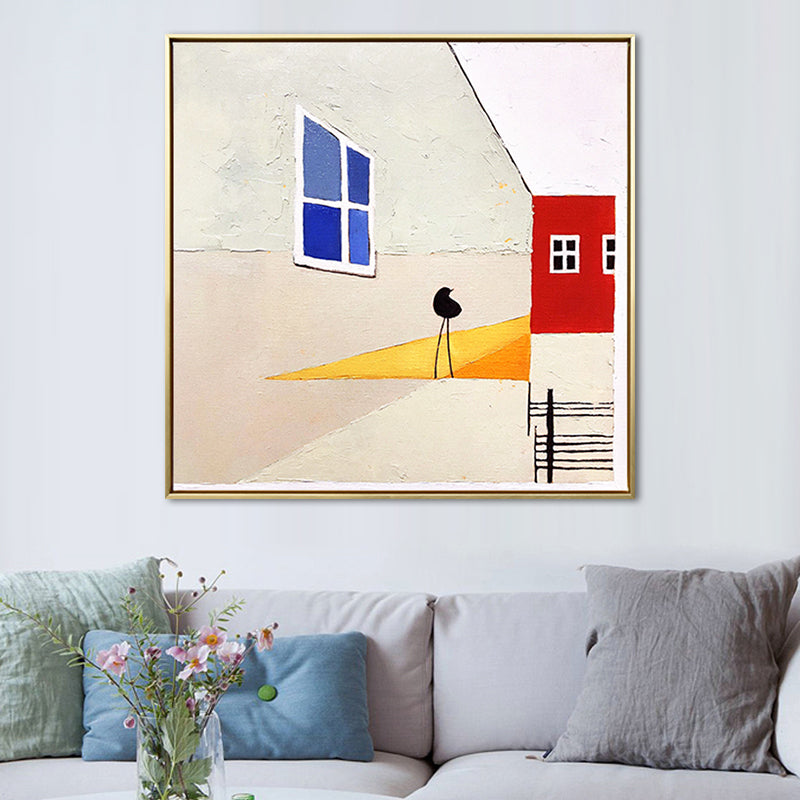 Vivolux | Zeitgenössischer Stil Geometrisches Muster Kunst in sanften Farben Texturierte Wanddekoration für Badezimmer