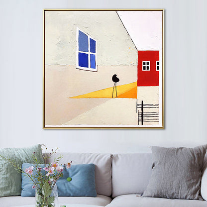 Vivolux | Zeitgenössischer Stil Geometrisches Muster Kunst in sanften Farben Texturierte Wanddekoration für Badezimmer