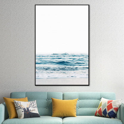 Vivolux | Oceaan Golven Print Wandkunst Moderne Betoverende Zeegezichten Canvas in Lichte Kleur voor Kamer