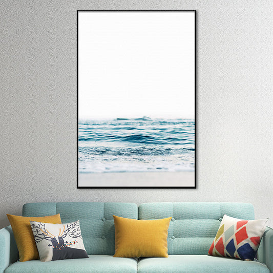Vivolux | Oceaan Golven Print Wandkunst Moderne Betoverende Zeegezichten Canvas in Lichte Kleur voor Kamer