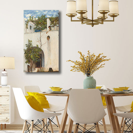 Vivolux | Vintage Stil Maiden Print Leinwand Lichtfarbe Charakter Ölmalerei Wandkunst Dekor