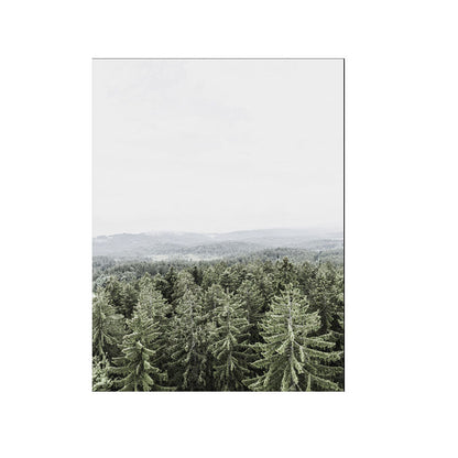 Vivolux | Tropix Forest Scenery Wandkunst Leinwand Texturierte Pastellfarbe Wanddekoration für das Wohnzimmer