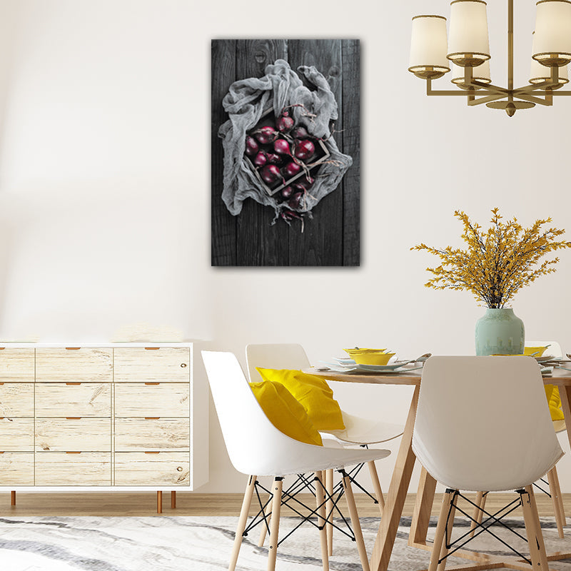 Vivolux | Foto Gedruckte Diät Leinwand Kunst Dunkle Farbe Moderne Stil Wanddekoration für Esszimmer