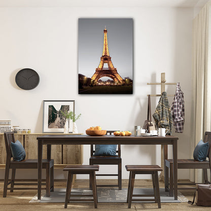 Vivolux | Architektur Sonnenuntergang Ansicht Kunstdruck Global Inspiriert Bezauberndes Wahrzeichen Leinwand in Pastellfarbe