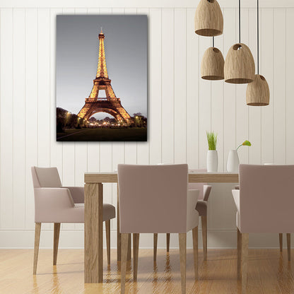 Vivolux | Architektur Sonnenuntergang Ansicht Kunstdruck Global Inspiriert Bezauberndes Wahrzeichen Leinwand in Pastellfarbe