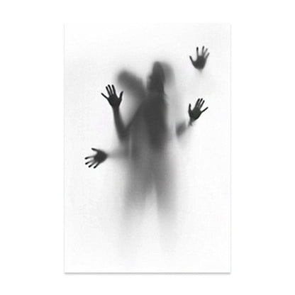 Vivolux | Blur Schatten von Liebenden Leinwand Kunst Zeitgenössische Texturierte Familienzimmer Wanddekoration in Grau