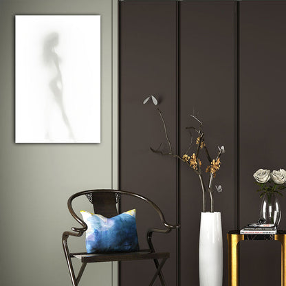 Vivolux | Moderne Creatieve Canvas in Grijze Schaduw van Sexy Vrouw op het Frosted Glas Wandkunst voor Kamer
