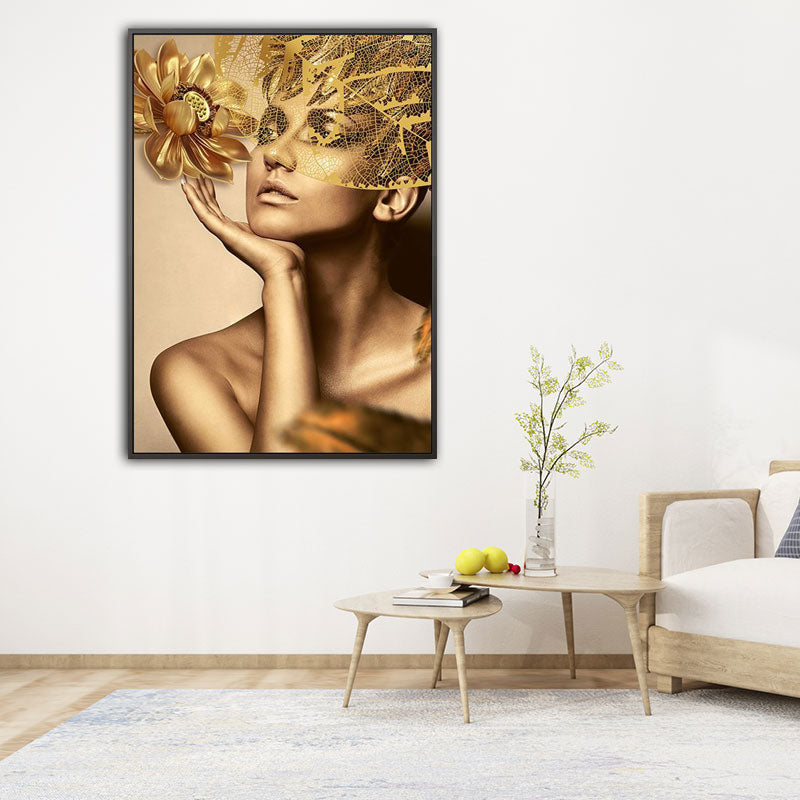Vivolux | Stilvolle moderne Damen Wanddekoration für das Mädchenzimmer Figurendruck Leinwandkunst in sanften Farben