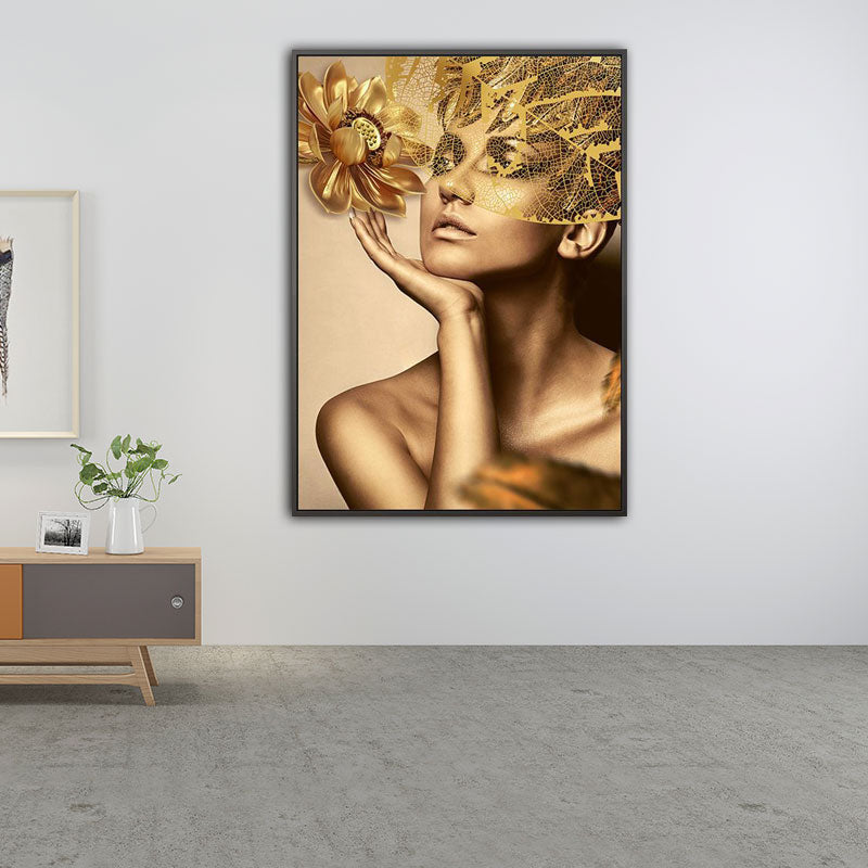Vivolux | Stilvolle moderne Damen Wanddekoration für das Mädchenzimmer Figurendruck Leinwandkunst in sanften Farben