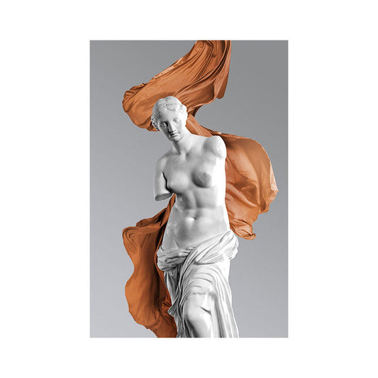 Vivolux | Witte Standbeeld Canvas Wandkunst Venus De Milo Moderne Textuur Wanddecoratie voor Studentenwoning