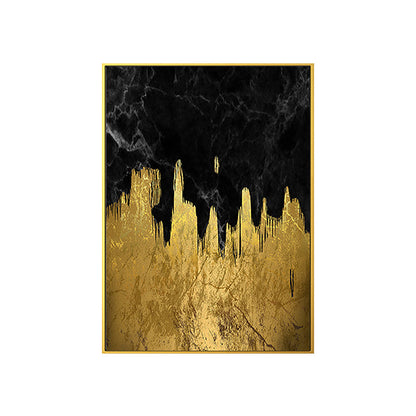 Vivolux | Abstracte Leinwandkunst Glam Zauberhafte Marmor- und Folieneffekt Wanddekoration in leuchtenden Farben