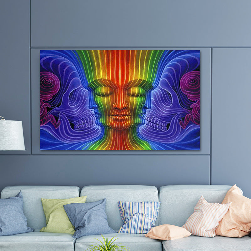 Vivolux | Zachte kleur hedendaagse stijl canvas figuur portret wandkunst print voor eetkamer