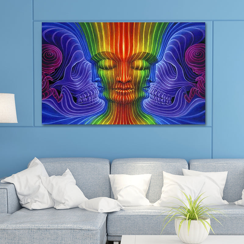 Vivolux | Zachte kleur hedendaagse stijl canvas figuur portret wandkunst print voor eetkamer