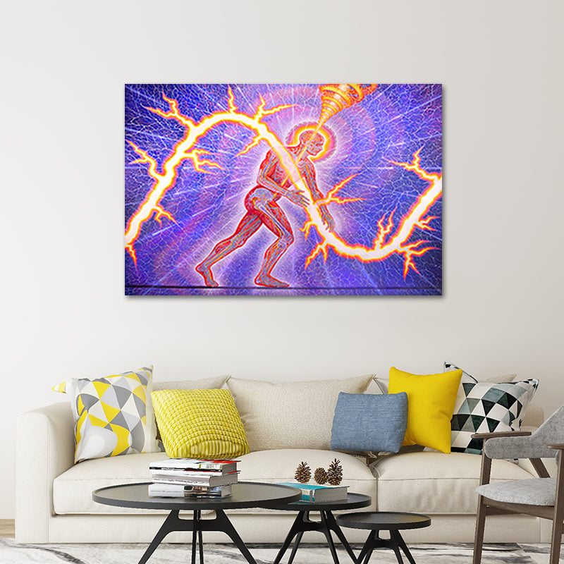Vivolux | Zachte kleur hedendaagse stijl canvas figuur portret wandkunst print voor eetkamer