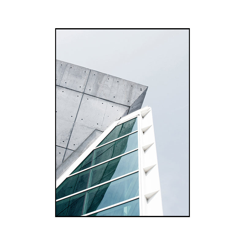 Vivolux | Modernisme Wolkenkrabber Uitzicht Van Buiten Canvas Lichtkleur Architectuur Wanddecoratie