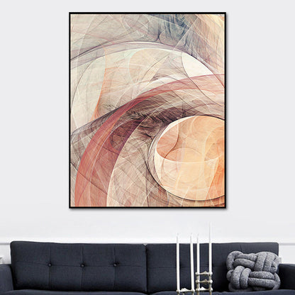 Vivolux | Abstract patroon wanddecoratie oranje canvas schilderij textuur, meerdere maatopties