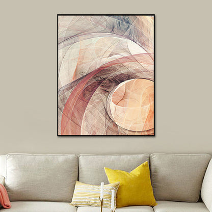 Vivolux | Abstract patroon wanddecoratie oranje canvas schilderij textuur, meerdere maatopties