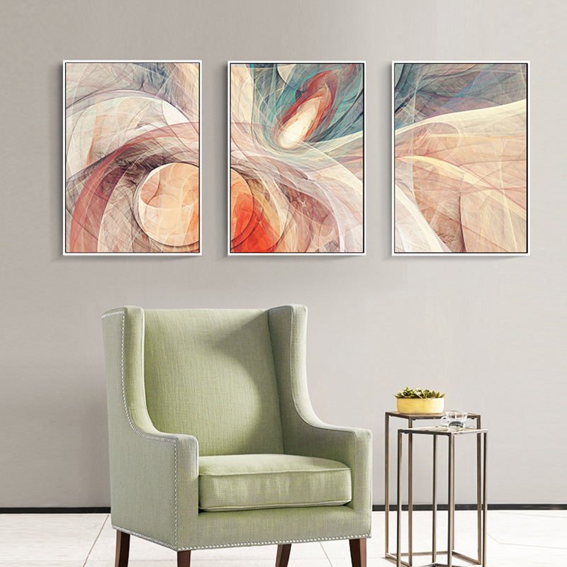 Vivolux | Abstract patroon wanddecoratie oranje canvas schilderij textuur, meerdere maatopties