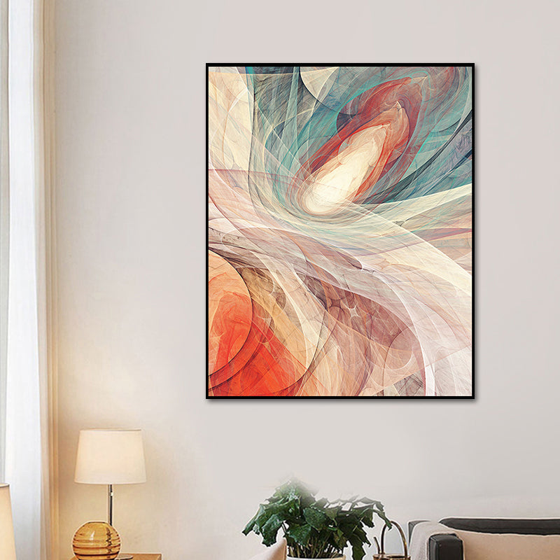 Vivolux | Abstract patroon wanddecoratie oranje canvas schilderij textuur, meerdere maatopties