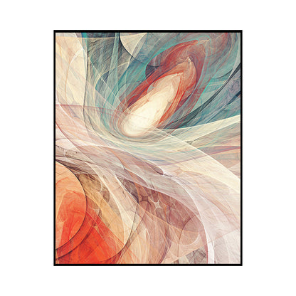 Vivolux | Abstract patroon wanddecoratie oranje canvas schilderij textuur, meerdere maatopties