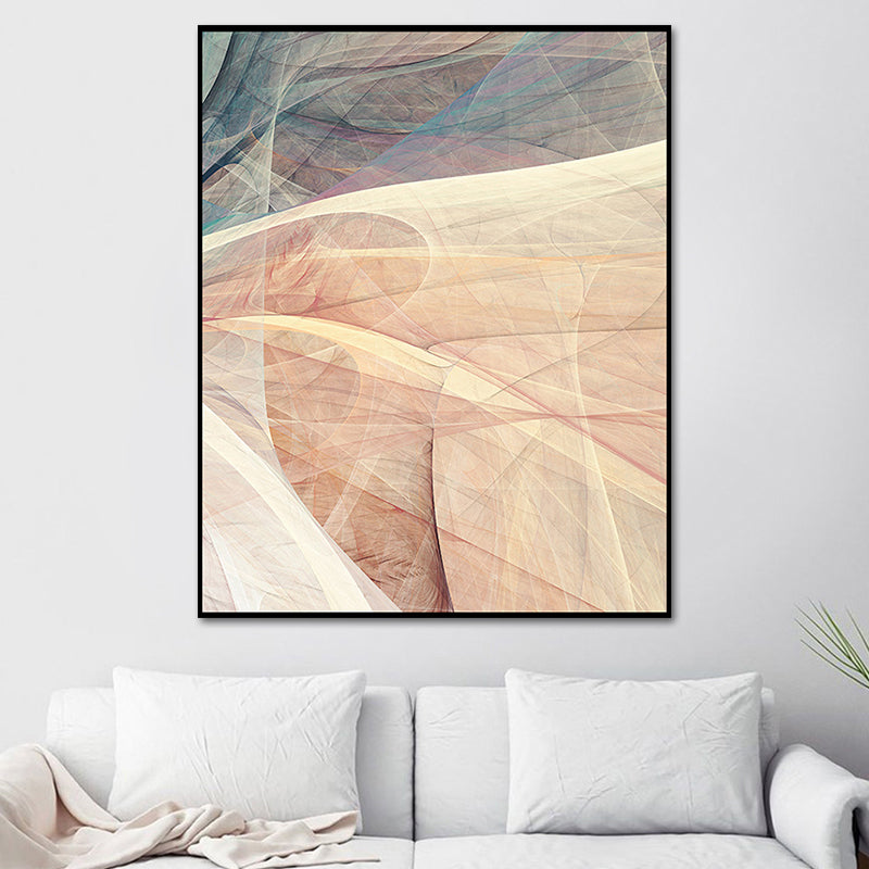 Vivolux | Abstract patroon wanddecoratie oranje canvas schilderij textuur, meerdere maatopties