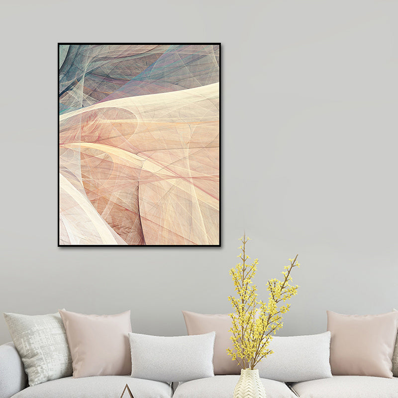 Vivolux | Abstract patroon wanddecoratie oranje canvas schilderij textuur, meerdere maatopties