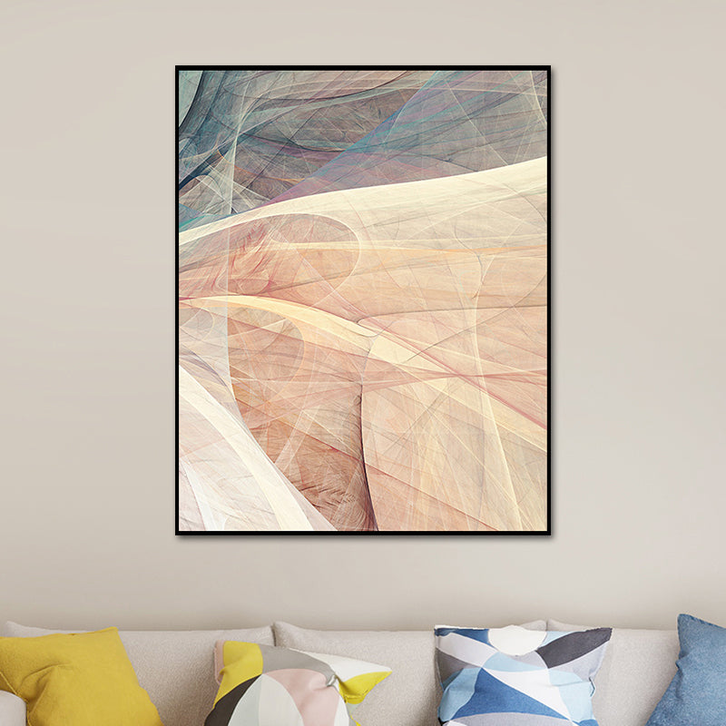 Vivolux | Abstract patroon wanddecoratie oranje canvas schilderij textuur, meerdere maatopties