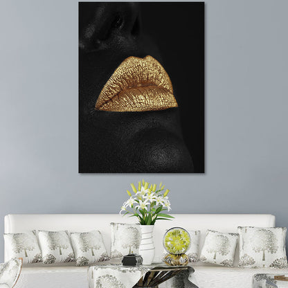 Vivolux | Gold Glam Canvas Wandkunst Fotografien Frauen Gesichtsmalerei Wanddekoration für Wohnzimmer