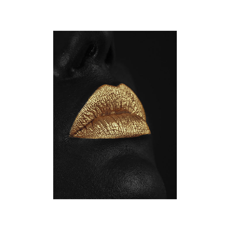 Vivolux | Gold Glam Canvas Wandkunst Fotografien Frauen Gesichtsmalerei Wanddekoration für Wohnzimmer