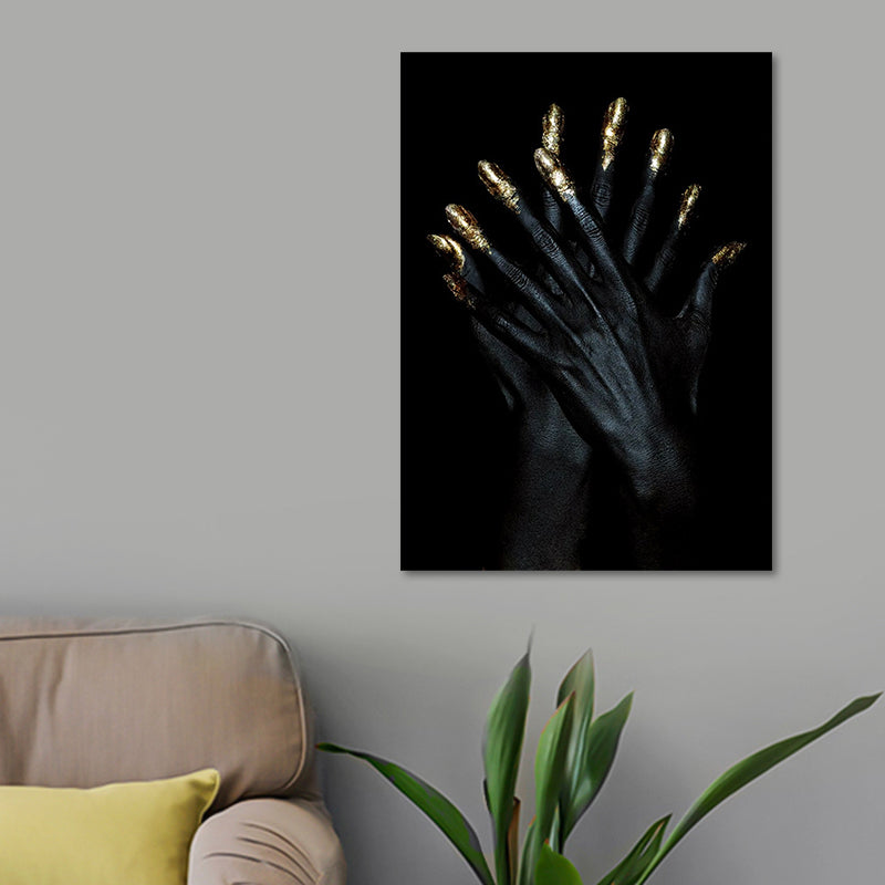 Vivolux | Gold Glam Canvas Wandkunst Fotografien Frauen Gesichtsmalerei Wanddekoration für Wohnzimmer