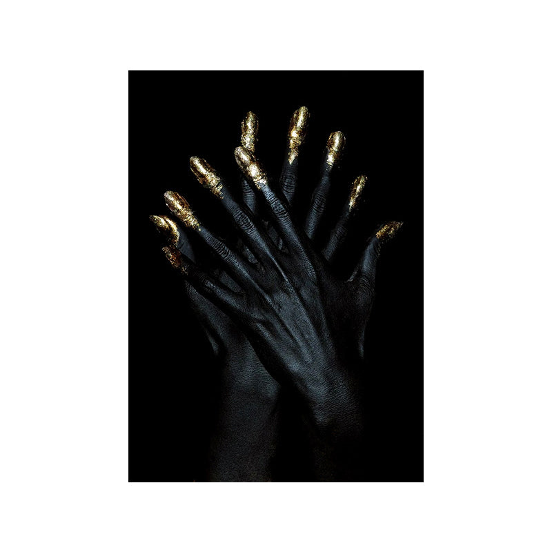 Vivolux | Gold Glam Canvas Wandkunst Fotografien Frauen Gesichtsmalerei Wanddekoration für Wohnzimmer