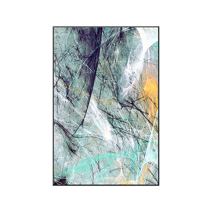 Vivolux | Groene Abstracte Wanddecoratie Textuur Moderne Slaapkamer Schilderij, Meerdere Maten Beschikbaar