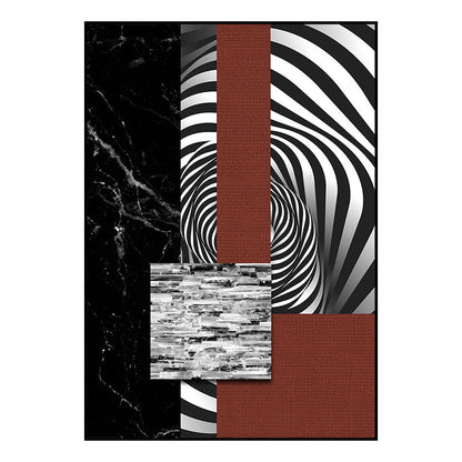 Vivolux | Abstracte Wandkunst Egel Textured Wrapped Canvas in Donker kleur voor Kamer