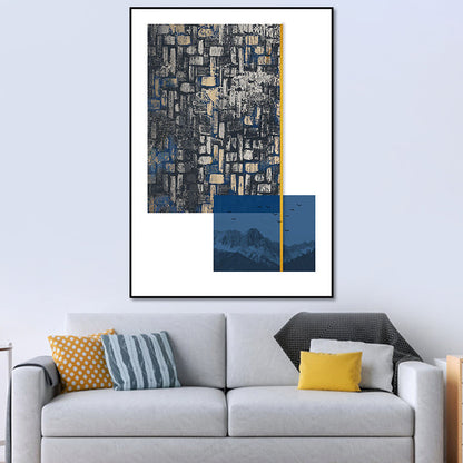 Vivolux | Abstracte Wandkunst Egel Textured Wrapped Canvas in Donker kleur voor Kamer