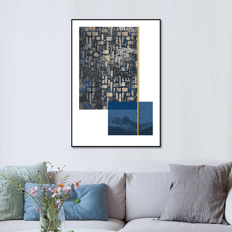 Vivolux | Abstracte Wandkunst Egel Textured Wrapped Canvas in Donker kleur voor Kamer