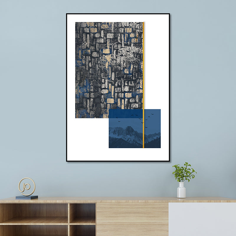 Vivolux | Abstracte Wandkunst Egel Textured Wrapped Canvas in Donker kleur voor Kamer