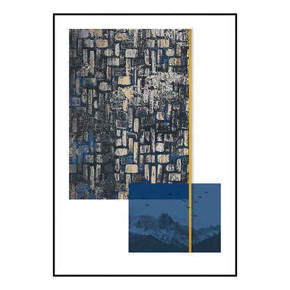 Vivolux | Abstracte Wandkunst Egel Textured Wrapped Canvas in Donker kleur voor Kamer